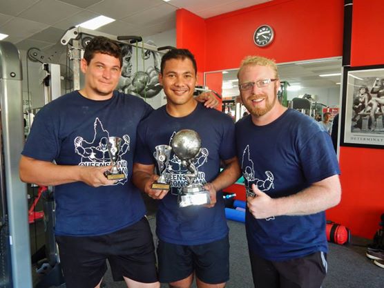 Alex and Coco with their 2014 Queensland Strongman Series trophies
