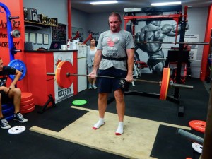 March member of the month Jason deadlifting